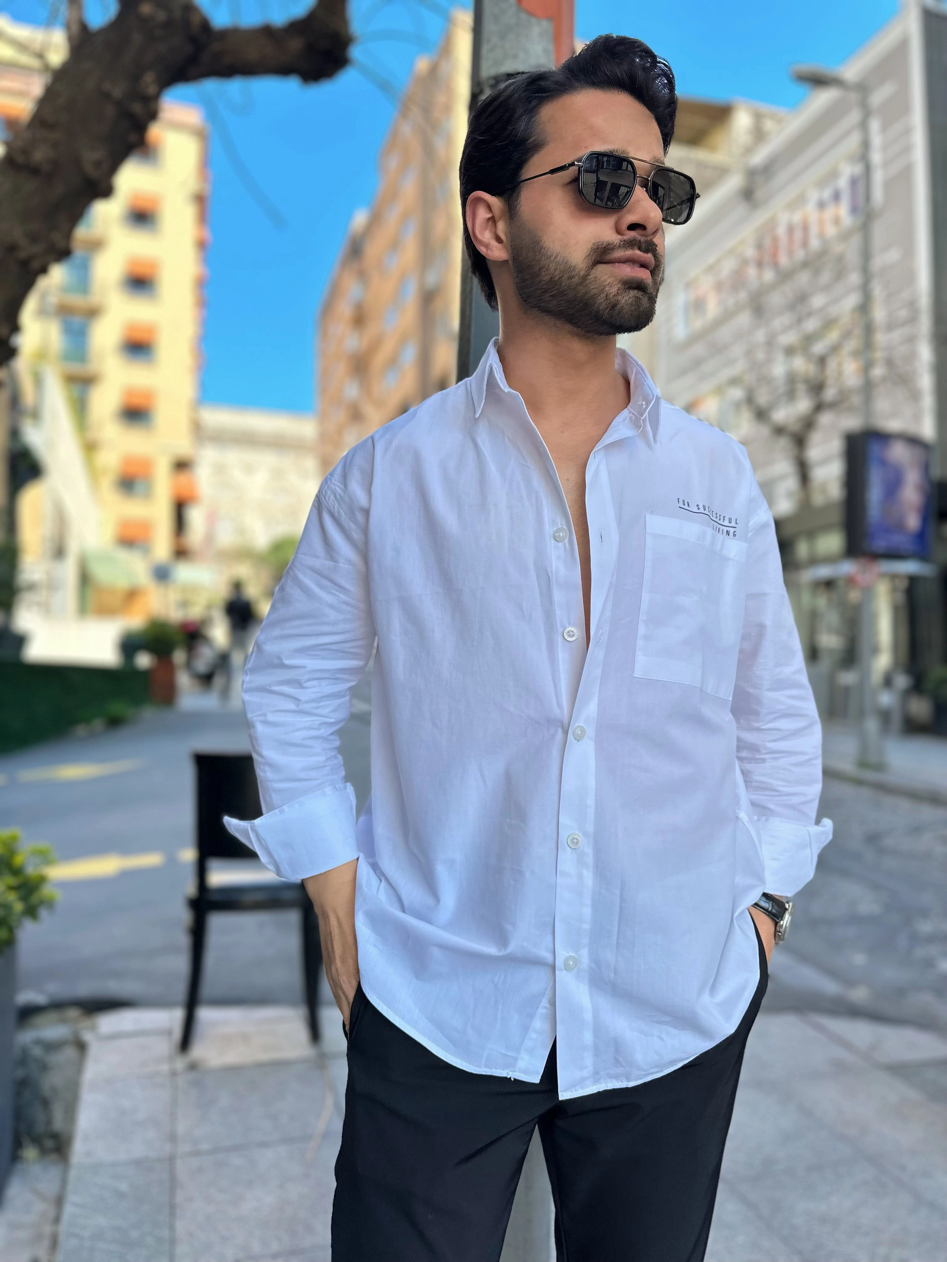 POPLİN GÖMLEK OWERSİZE BEYAZ 