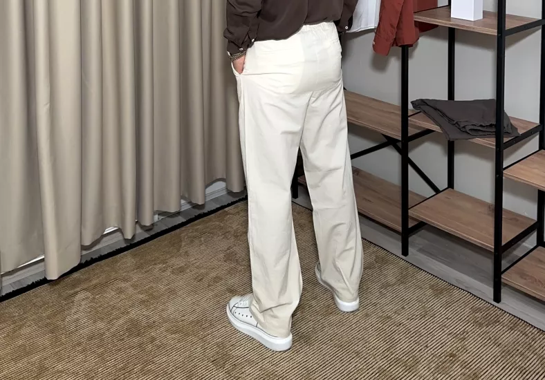 KETEN PANTOLON KREM 
